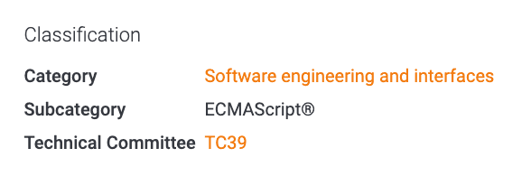 ECMA-262 Classification